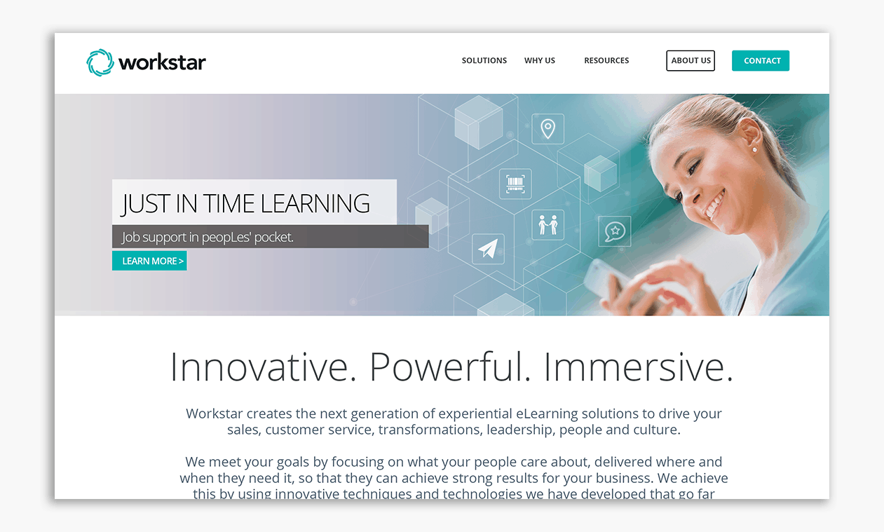 Workstar website design